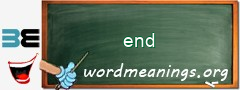 WordMeaning blackboard for end